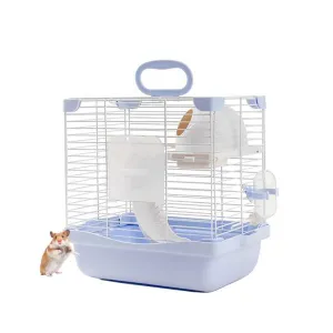الفاخرة كبير قفص الهامستر المنزل الجربوع ملاذLuxury Large Hamster Cage Home Gerbil Sanctuary Habitat Water Bottle Small Animal Cages Portable