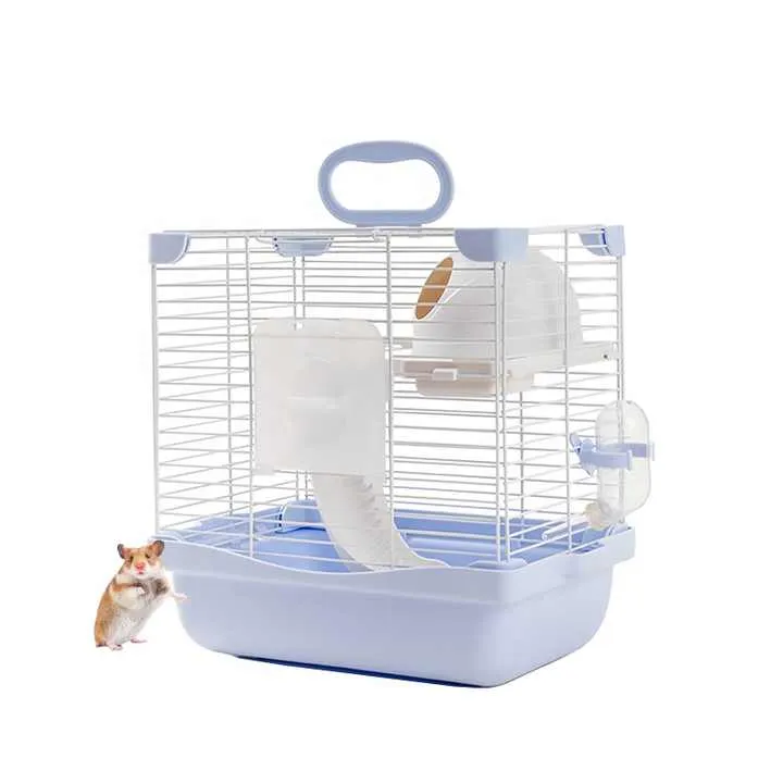 الفاخرة كبير قفص الهامستر المنزل الجربوع ملاذLuxury Large Hamster Cage Home Gerbil Sanctuary Habitat Water Bottle Small Animal Cages Portable