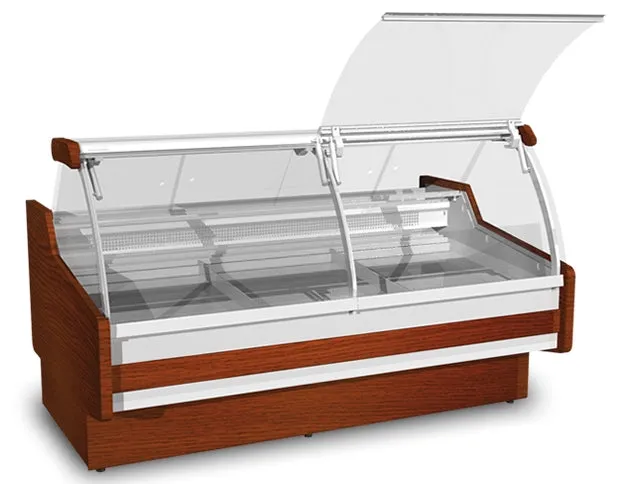47"D Fresh Fish Case, Lift-up Front Glass
