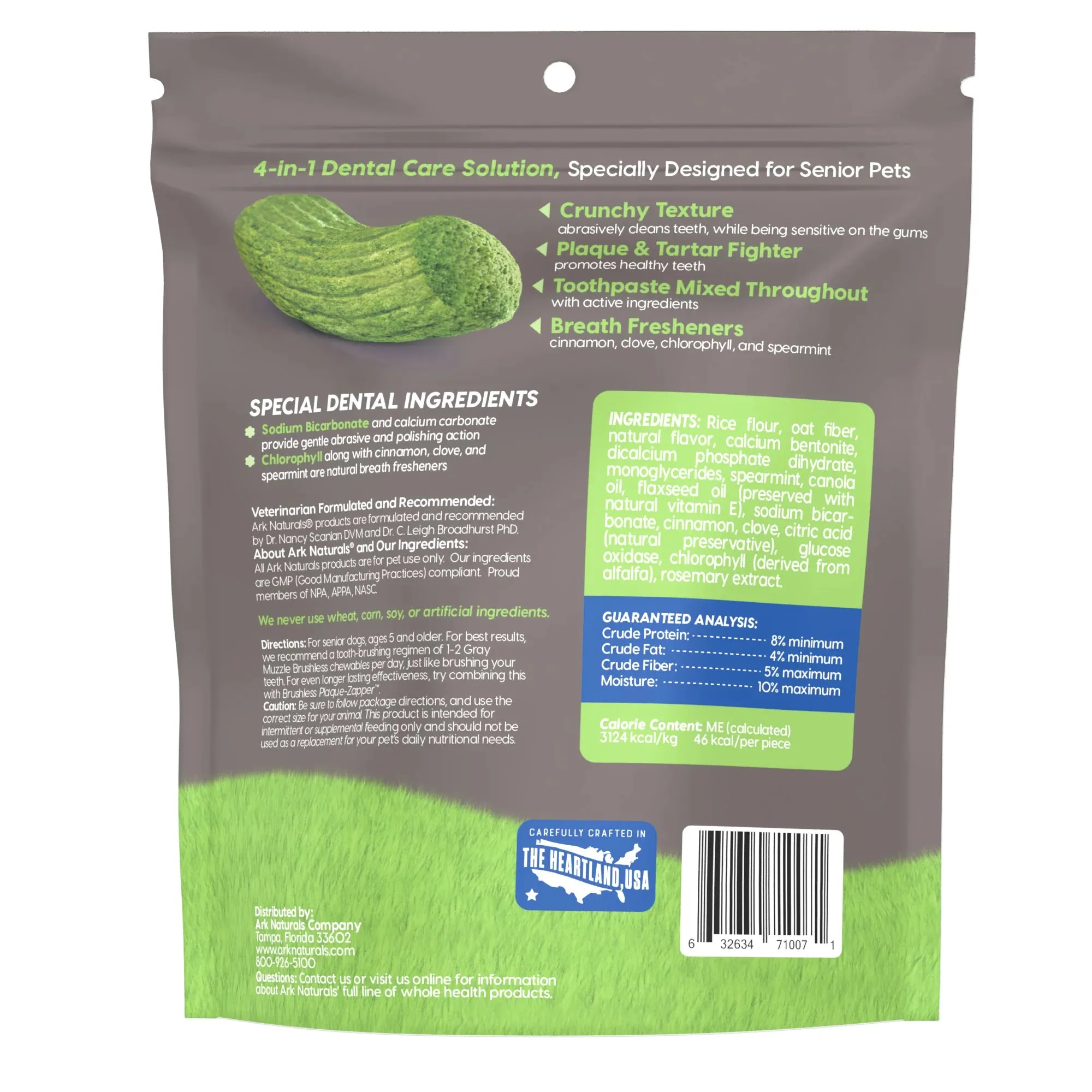 Ark Naturals Gray Muzzle Brushless Toothpaste For Seniors, Dental Chew