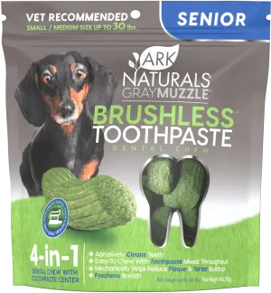 Ark Naturals Gray Muzzle Brushless Toothpaste For Seniors, Dental Chew