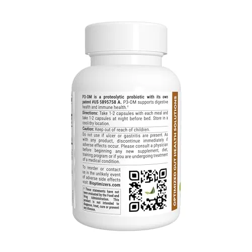 BiOptimizers P3-OM Proteolytic Prebiotics & Probiotics 120 Veg Caps