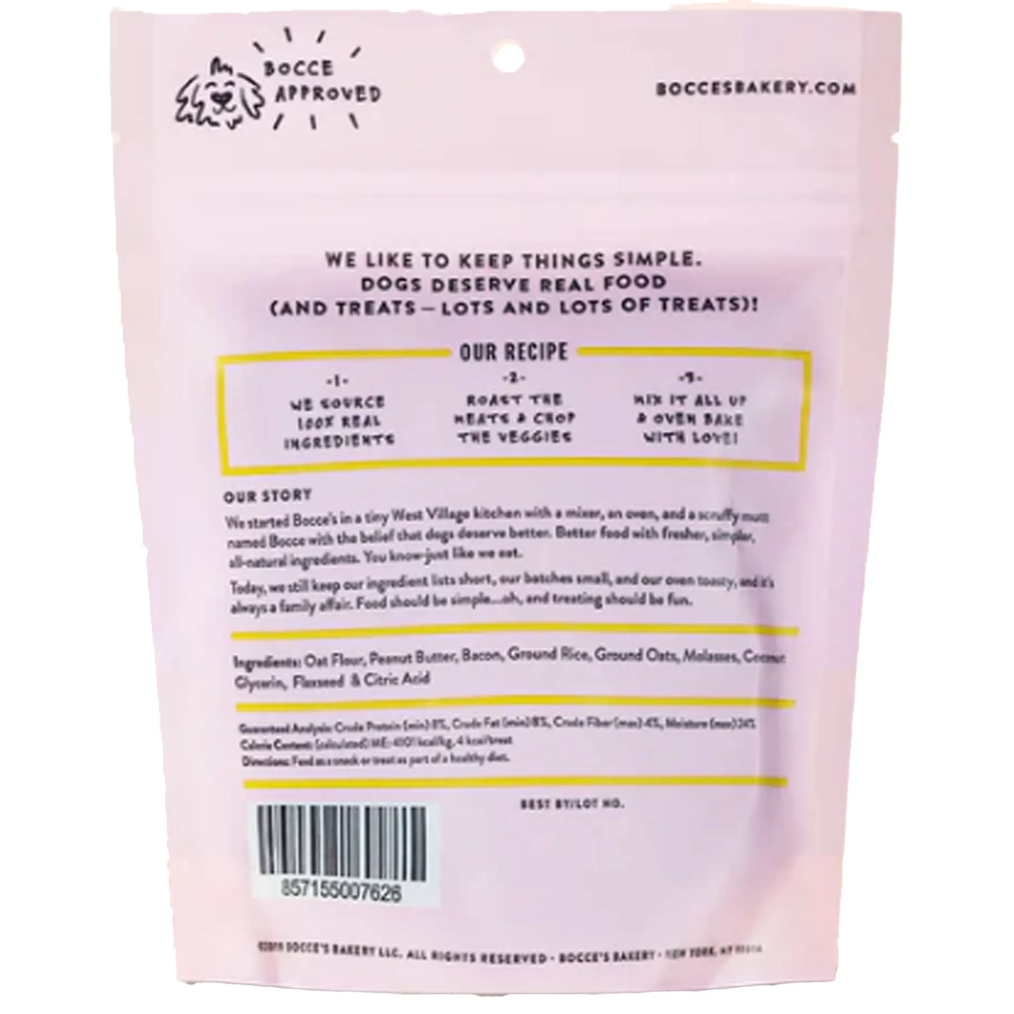 Bocce's Bakery Bac'n Nutty Training Bites Dog Treats