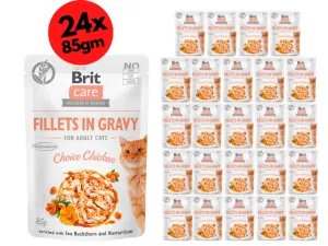 Brit Care Cat Fillets in Gravy Choice Chicken 24x85g