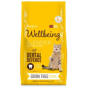 Burgess Wellbeing Grain Free Slender Chicken Adult Dry Cat Food 1.5kg