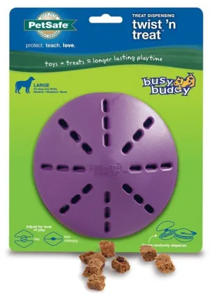 Busy Buddy Twist n Treat Toy Purple 1ea/LG