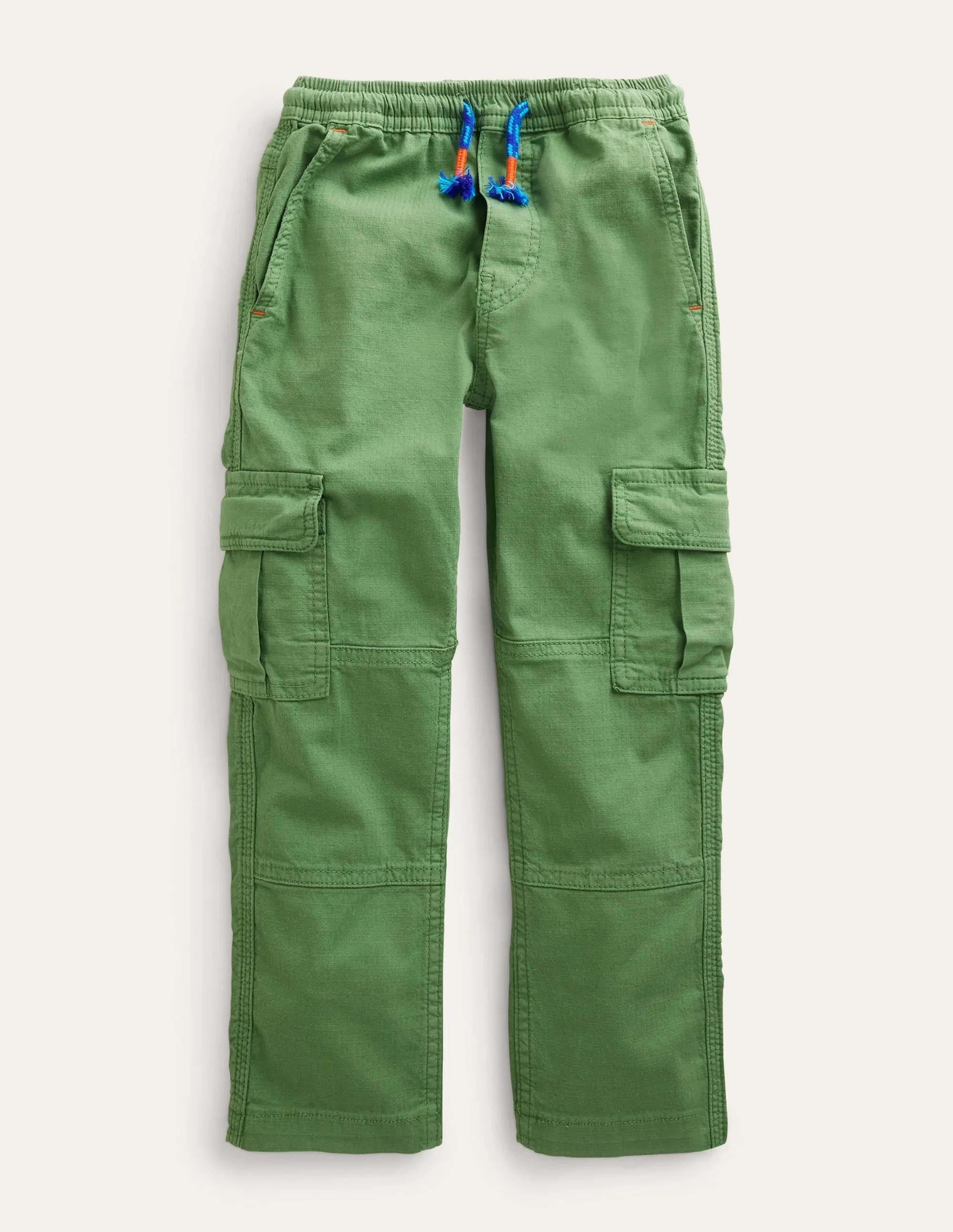 Cargo Pull-on Trousers-Safari Green