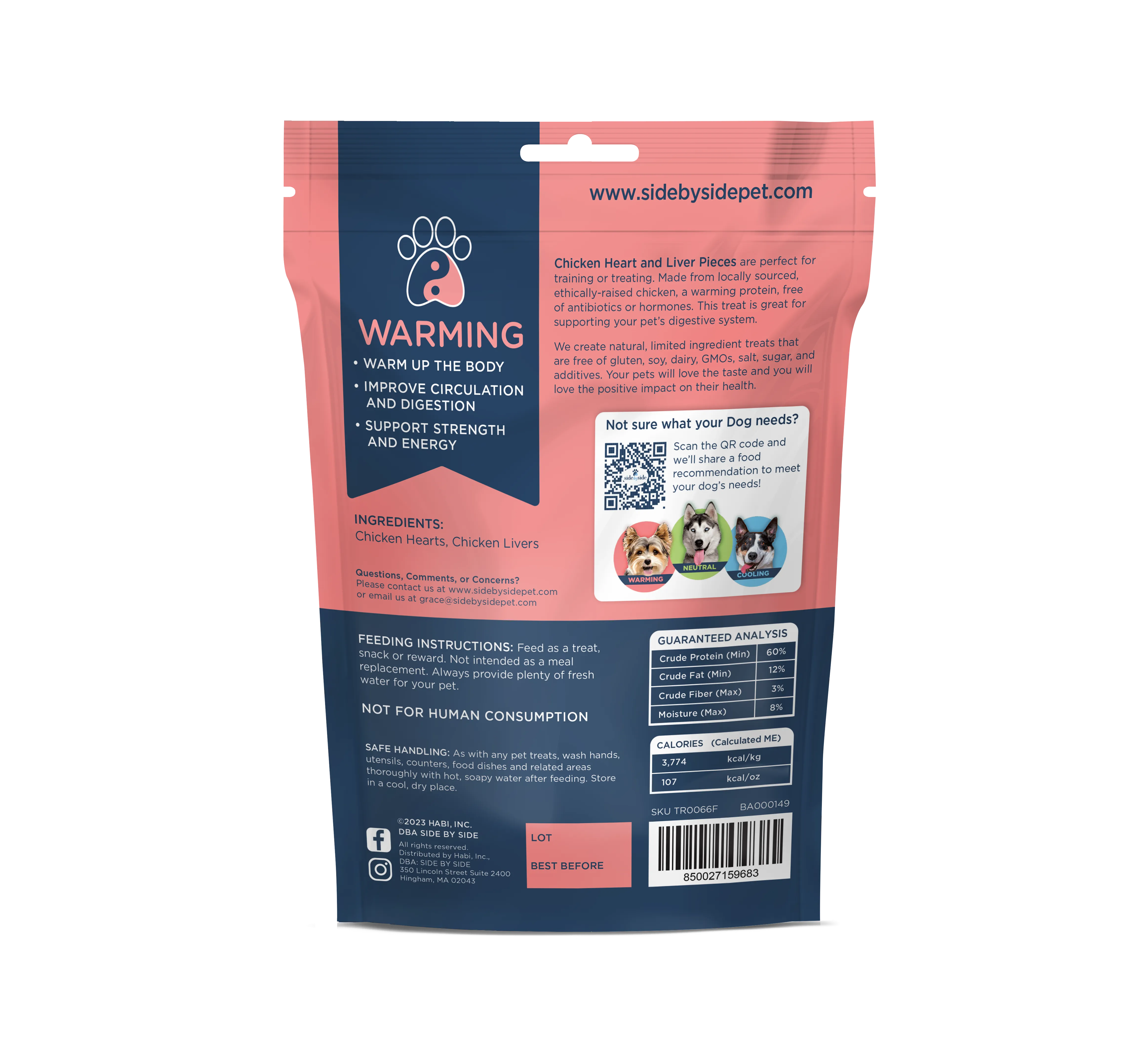 Chicken Heart & Liver Pieces Treats (Warming)