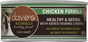 Daves Naturally Healthy Cat Food, Chicken Formula 13.2oz. (Case of 12)