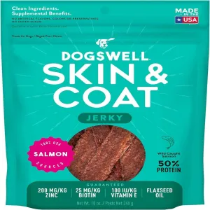 Dogswell Jerky Skin & Coat Salmon Grain-Free Treats for Dogs