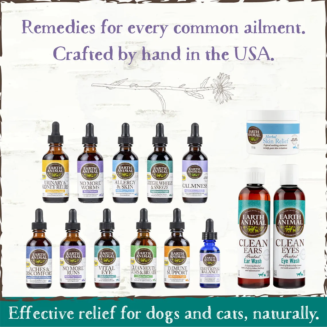 Earth Animal Organic Herbal Remedies Cough, Wheeze & Sneeze Tincture for Dogs