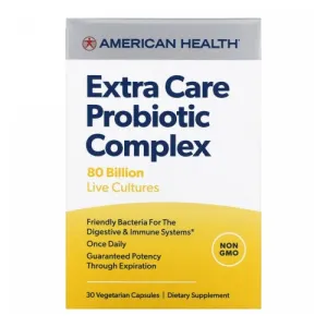 Extra Care Probiotic Complex 30 Caps By American Health