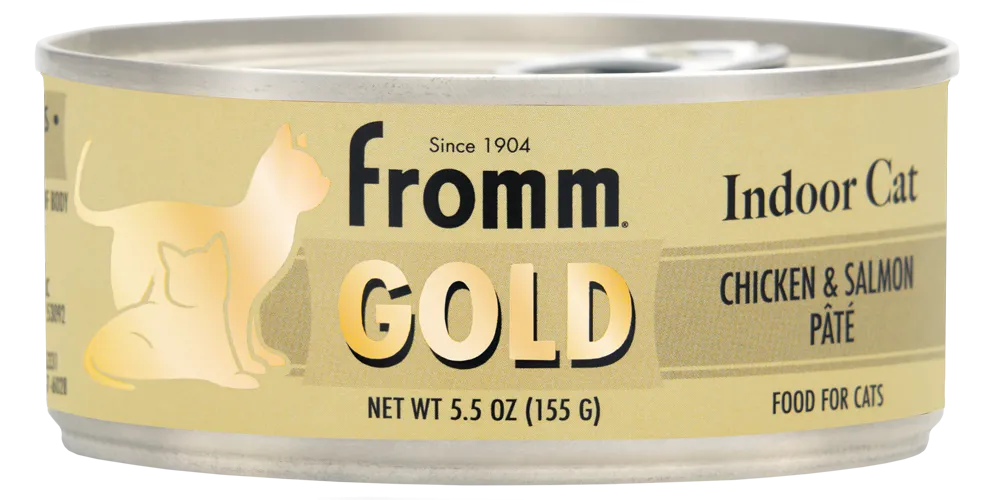 Fromm Gold Indoor Cat Chicken & Salmon Pate Canned Cat Food