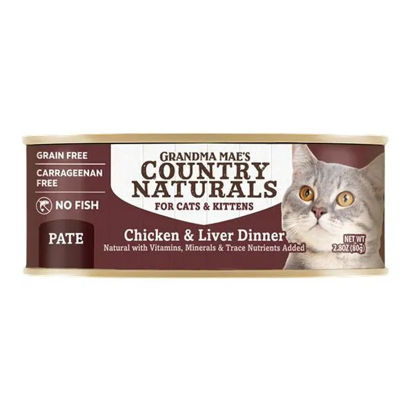 Grandma Mae's Chicken & Liver Dinner Wet Cat Food 2.8oz