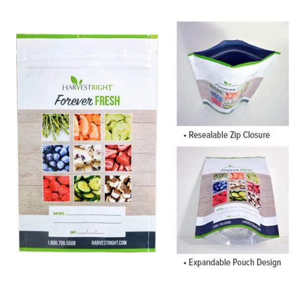 Harvest Right 50-pack Resealable Mylar Bags - 6 x 9.75