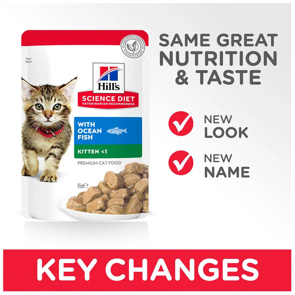 Hill's Science Diet Kitten Ocean Fish Pouches Wet Cat Food 85g