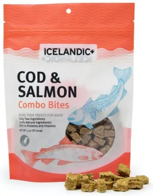 Icelandic  Cod & Salmon Combo Bites Fish Dog Treat 3oz