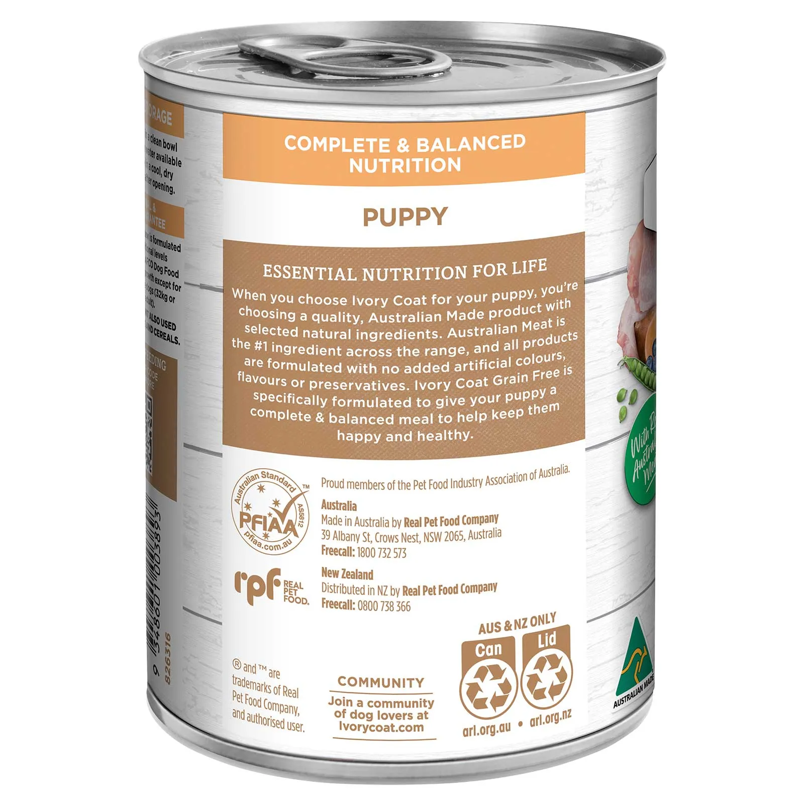 Ivory Coat Grain Free Dog Food Can Puppy Chicken Stew