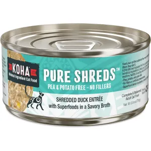 Koha Pure Shreds Grain Free Shredded Duck Wet Cat Food 5.5oz
