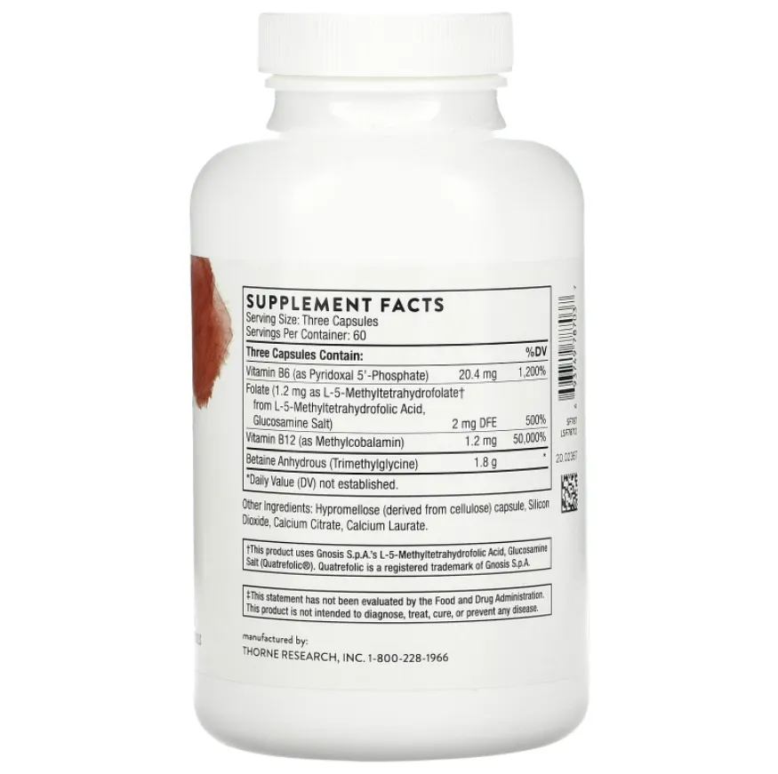 Methyl-Guard Thorne Research Vitamin B Complex, 180 Capsules