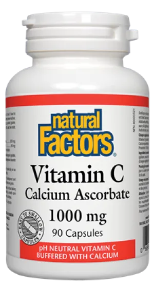Natural Factors Vitamin C Calcium Ascorbate (1000mg) (90 Capsules)