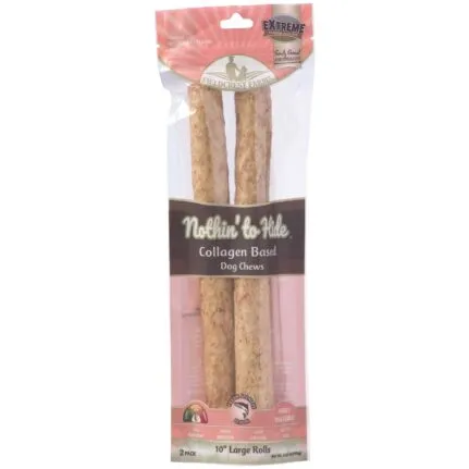 Nothin’ To Hide Large Roll Salmon 2pk Dog Treats