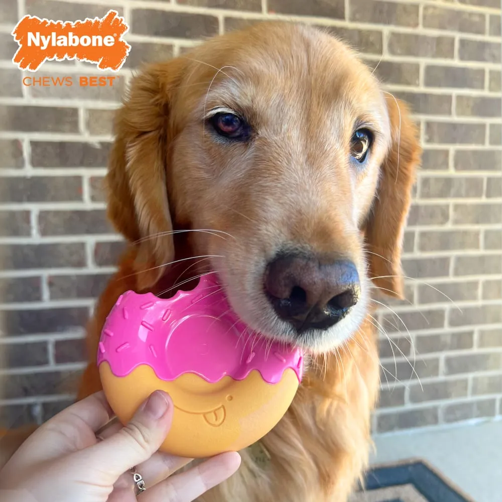 Nylabone Power Chew Donut Dog Toy Bacon Glazed Flavor (Large/Giant - Up to 50 lbs.)