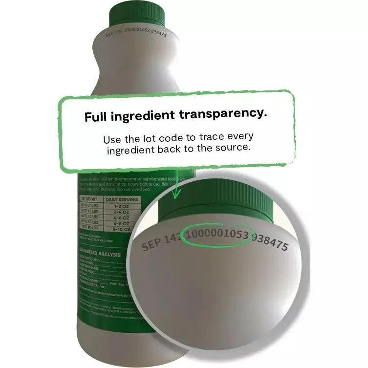 Open Farm Dog Supplement Raw Organic Grass Fed Cow Milk Kefir Frozen