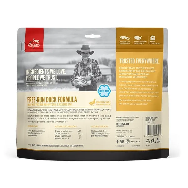 ORIJEN Freeze Dried Free Run Duck Dog Treats