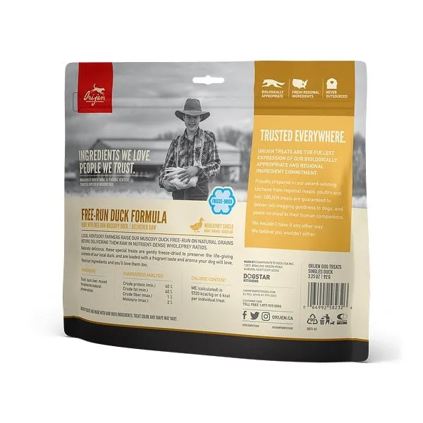 ORIJEN Freeze Dried Free Run Duck Dog Treats