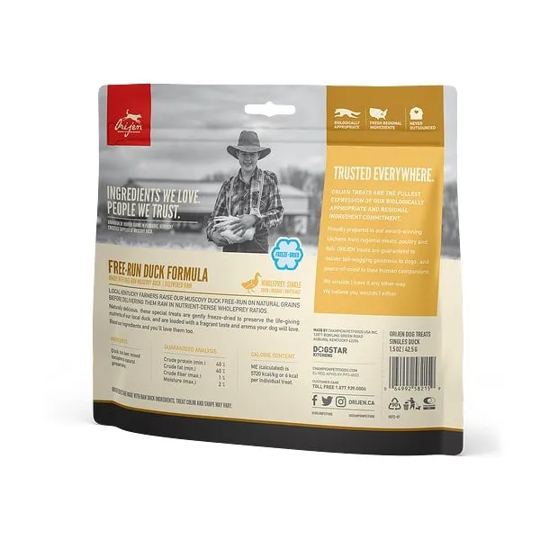 ORIJEN Freeze Dried Free Run Duck Dog Treats