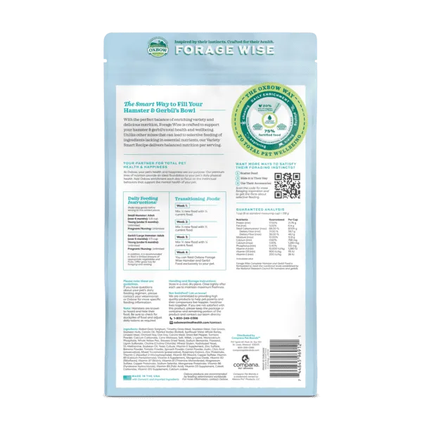 Oxbow Animal Health Forage Wise Hamster & Gerbil Food (2 lb)
