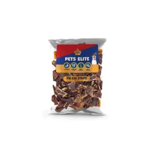 Pets Elite Pig Ear Strips Pack Dog Treat 100g