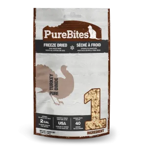 PureBites Freeze-Dried Cat Treats, Turkey Recipe, 0.92-oz Bag