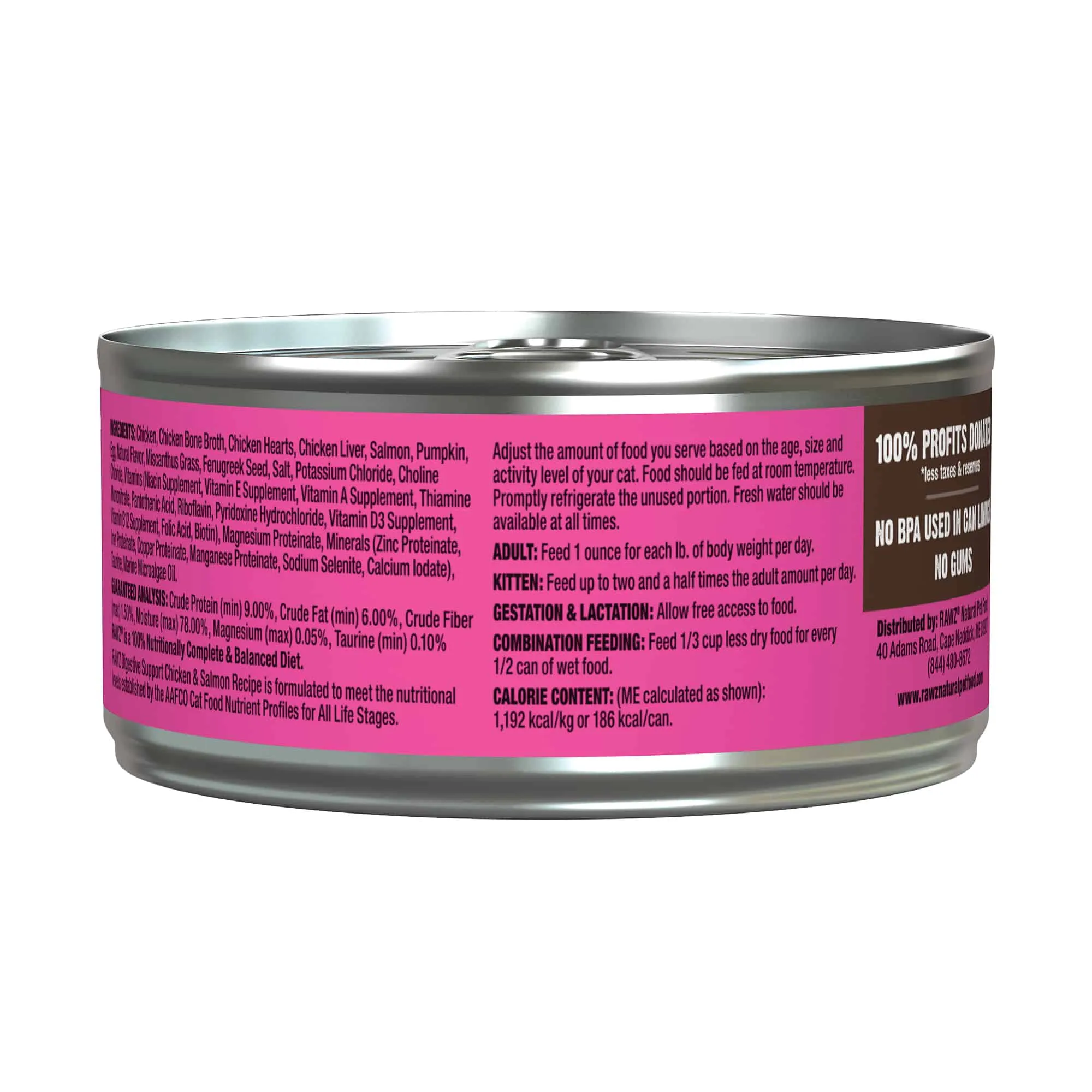 RAWZ Digestive Support Chicken & Salmon Canned Cat Food