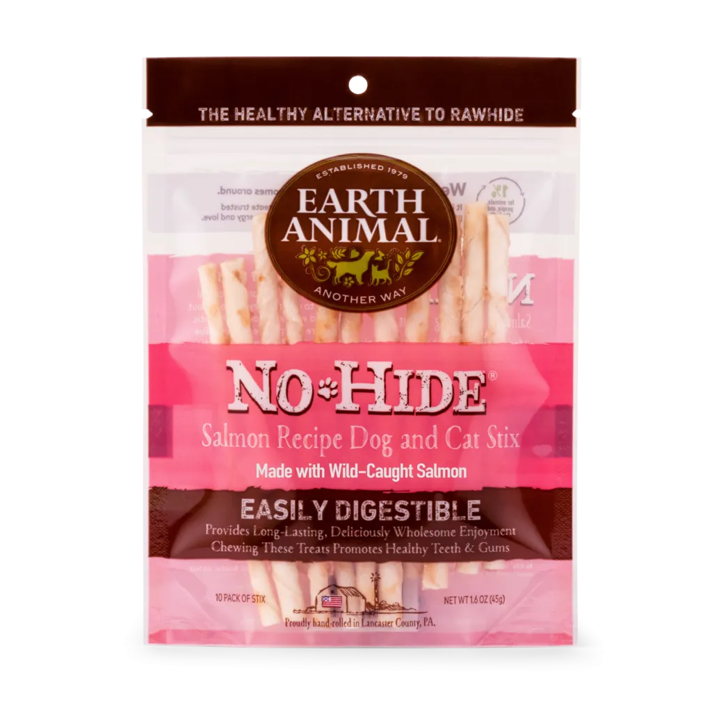 Salmon No-Hide Stix, 10/pack from Earth Animal