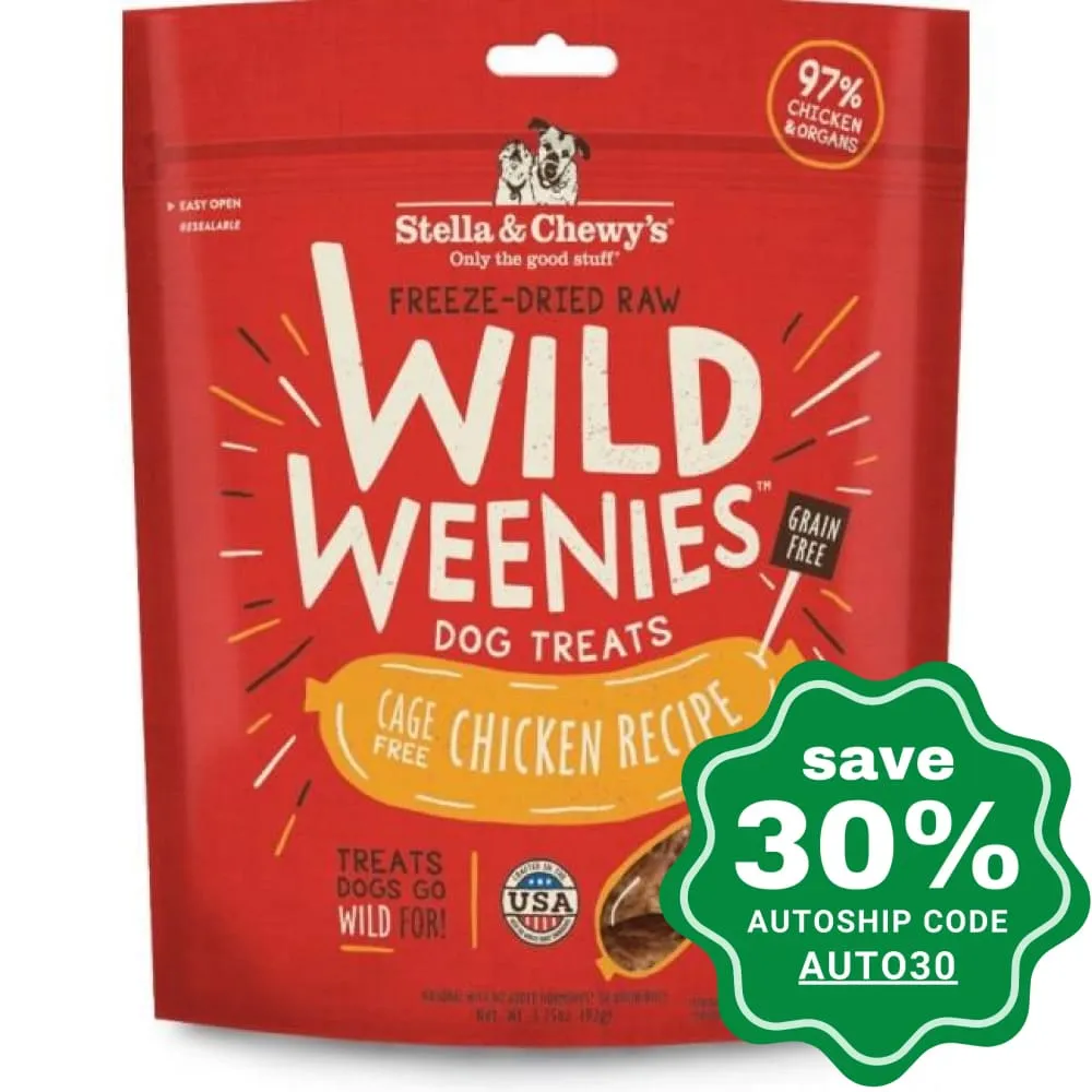 Stella & Chewy's - Freeze Dried Raw Treats For Dogs - Wild Weenies - Cage Free Chicken - 3.25OZ