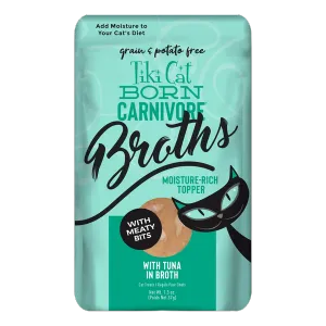Tiki Cat Born Carnivore Broths With Tuna In Broth Wet Cat Food, 1.3-oz pouch