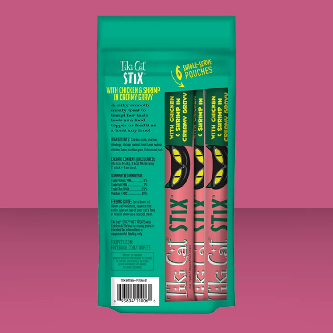 Tiki Cat Stix Mousse Treats Chicken & Shrimp 3oz