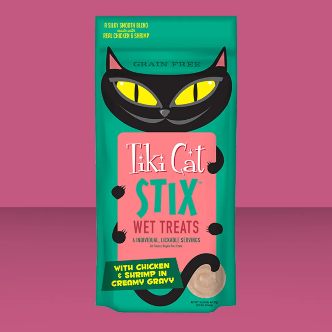 Tiki Cat Stix Mousse Treats Chicken & Shrimp 3oz