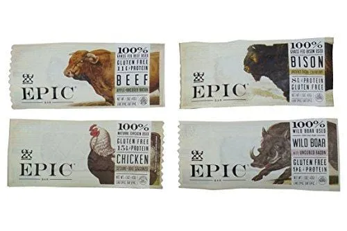 Ultimate Epic Jerky Stash Gift Set - Epic Variety Pack - Epic Strips, Bars and Bites - Beef Salmon Boar Turkey Bison Jerky