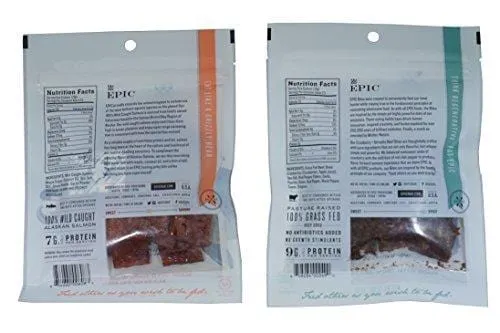 Ultimate Epic Jerky Stash Gift Set - Epic Variety Pack - Epic Strips, Bars and Bites - Beef Salmon Boar Turkey Bison Jerky