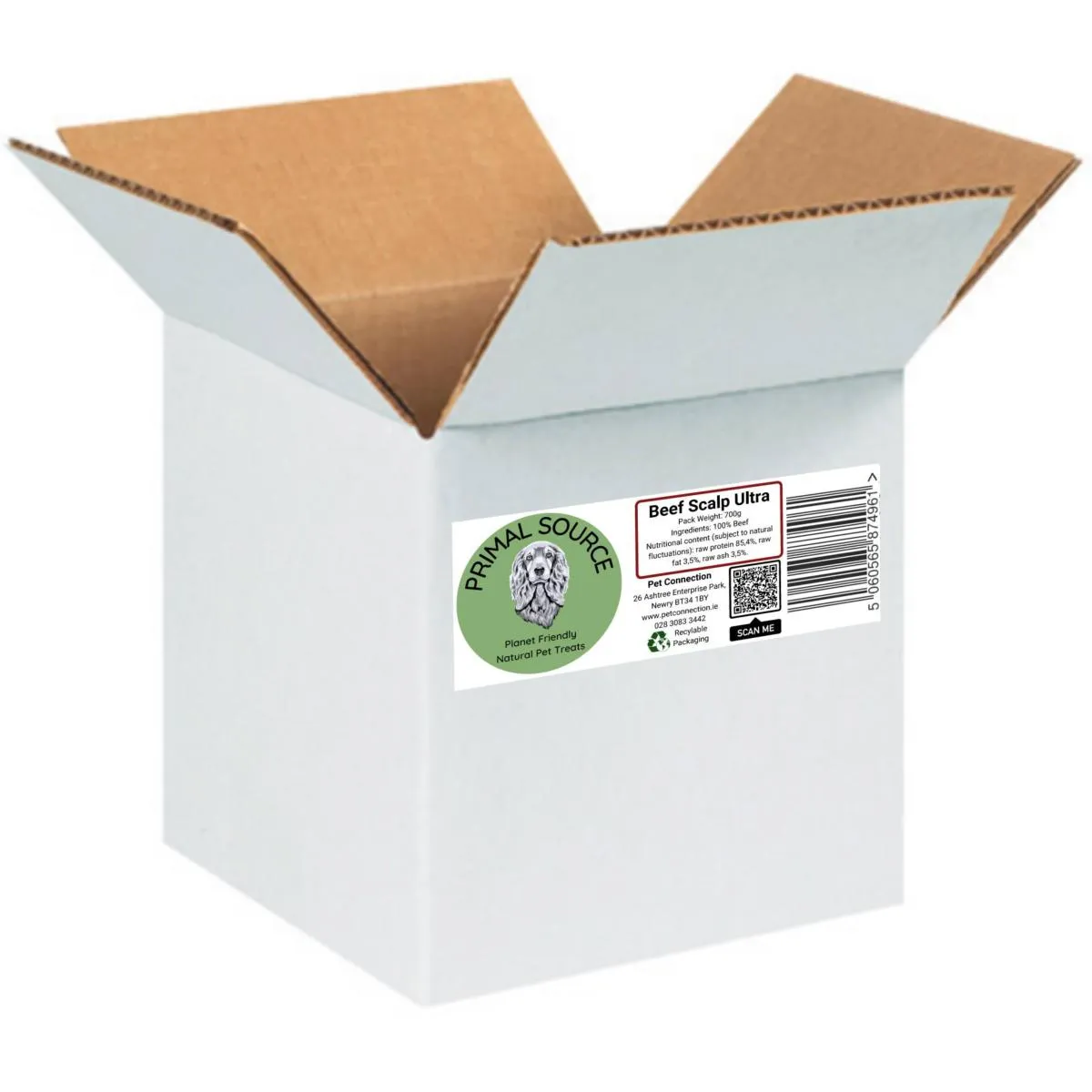 Ultra Tough Beef Scalp Slices | Super Chewer Dog Treats by Natural Connection