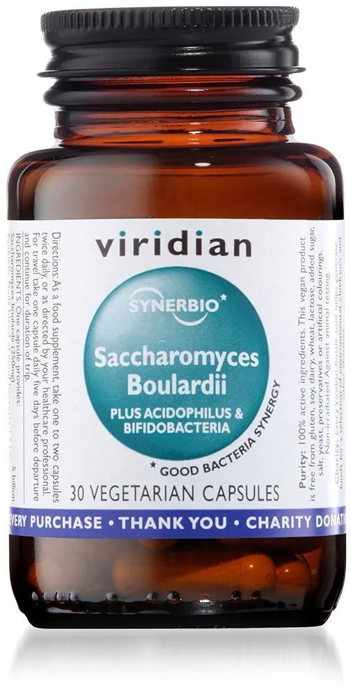 Viridian Synbiotic Saccharomyces Boulardii 30 Caps