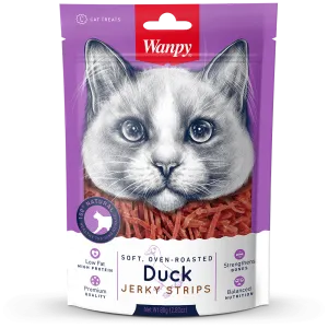 Wanpy Cat Oven-Roasted Duck Jerky Strips 80g