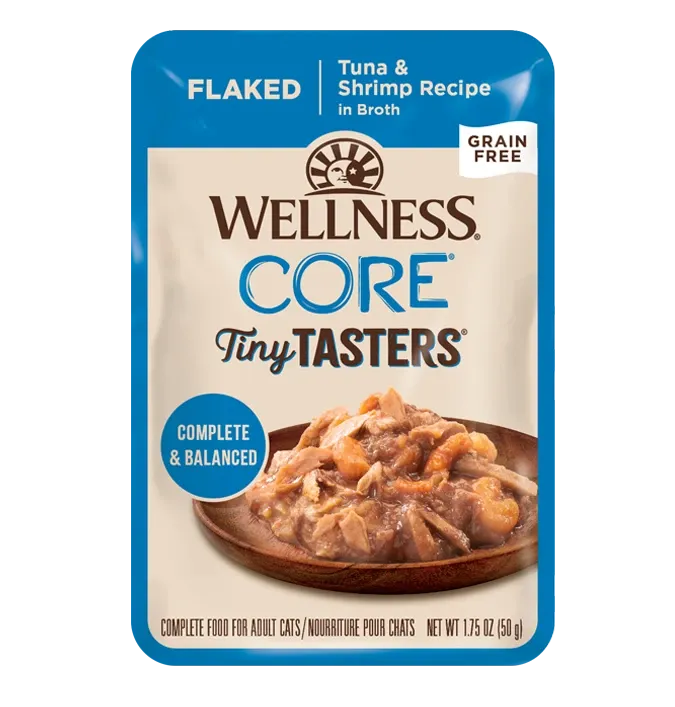 Wellness CORE® Tiny Tasters® Flaked Tuna & Shrimp Recipe 1.75-oz, Wet Cat Food