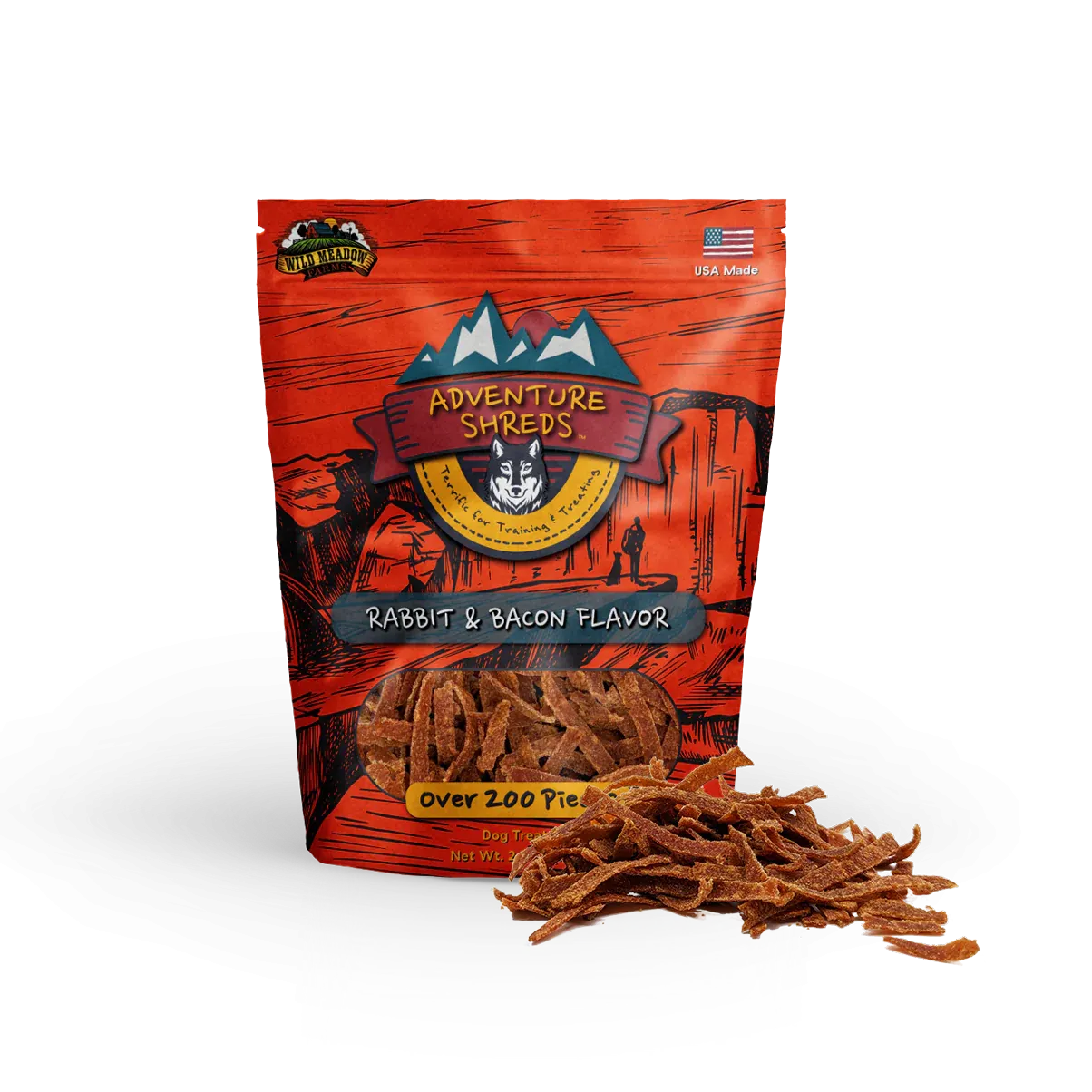 Wild Meadow Farms -ADVENTURE SHREDS RABBIT BACON 2.5oz