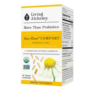 Your Flora Probiotics Comfort Gas and Bloating 60 Caps By Living Alchemy
